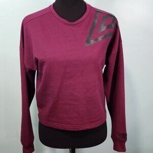 Umbro Maroon Long Sleeve Crop Top Small  Lot D